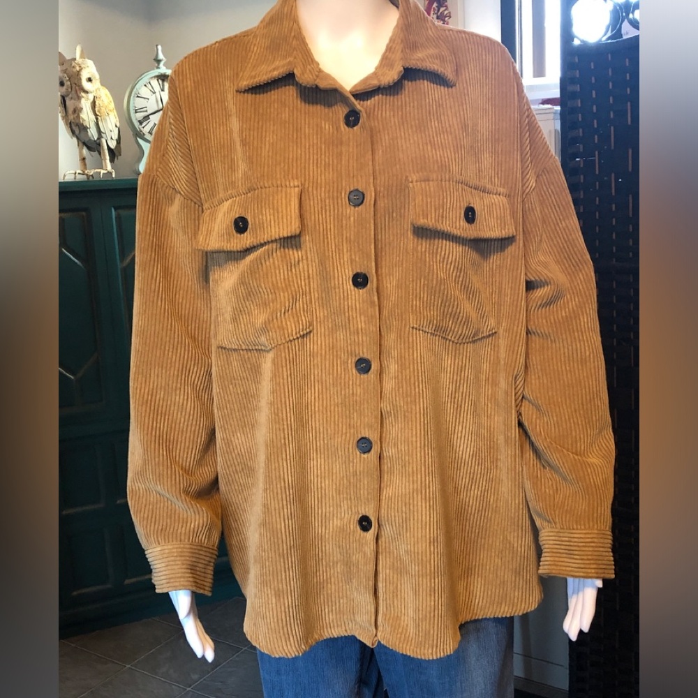 Corduroy Button-Front Jacket - Tan
Ardene brand
Size L